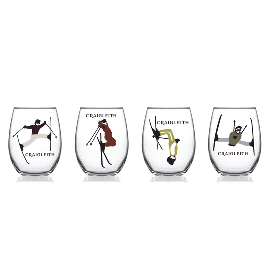 Skiier Wine Glasses
